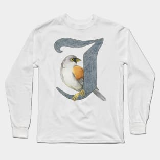 Avian Alphabet J - Yellow-eyed junco Long Sleeve T-Shirt